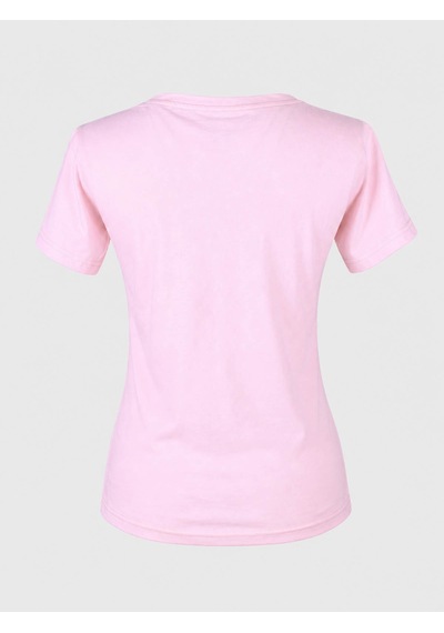 Trender 26ydt1000003 Somon Kadın T-shirt Kiraz Nakış Baskı O Yaka
