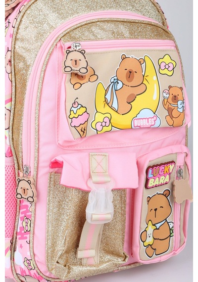 X Dekomus Capybara Golden Dream Collection Büyük Boy Okul Çantası Ve Beslenme Çantası Seti Diğer