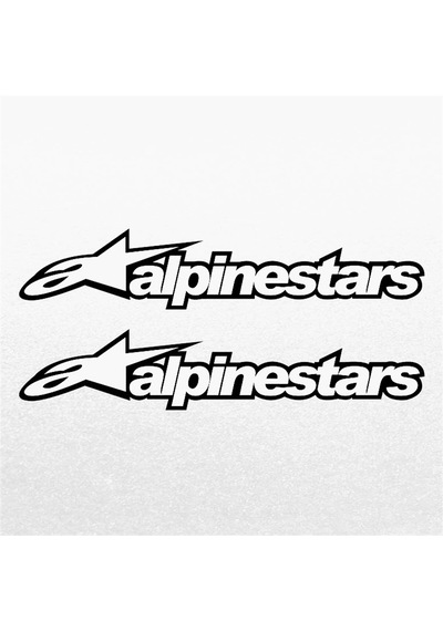 Alpinestars Beyaz Yazı Motosiklet Sticker 2 Adet