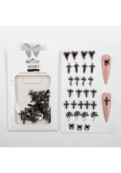 30lu Örümcek Ve Haç Gotik Dizayn Metal Tırnak Süsleme Charm Nail Art Charm Taşları Wn-501