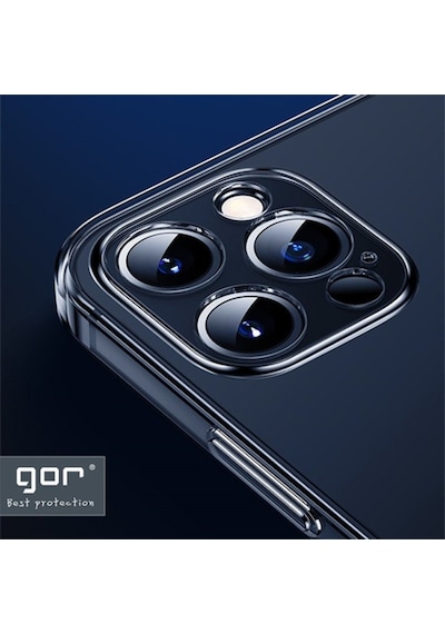 Gor Apple Uyumlu iPhone 12 Pro Max 6.7 Inch Kilif Kamera Korumali Seffaf Sili-Seffaf 471130603