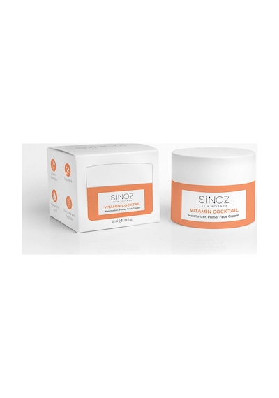 Sinoz Vitamin Kokteyl Nemlendirici Besleyici Onarıcı Yüz Kremi ve Makyaj Bazı 50 ML