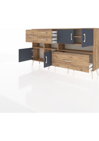 Arges Konsol 5 Raflı 4 Çekmeceli 4 Kapaklı 176x30x99 Çam-antrasit/çam Antrasıt/atlas Çam - Atlas Çam Arges Konsol 5 Raflı 4 Çekmeceli 4 Kapaklı 176x30x99 Çam-antrasit/çam Antrasıt/atlas Çam - Atlas Çam