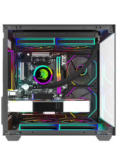 Gameline Hıper V3 5x Rgb Fanlı Usb 3.0 Gaming Bilgisayar Kasası Siyah