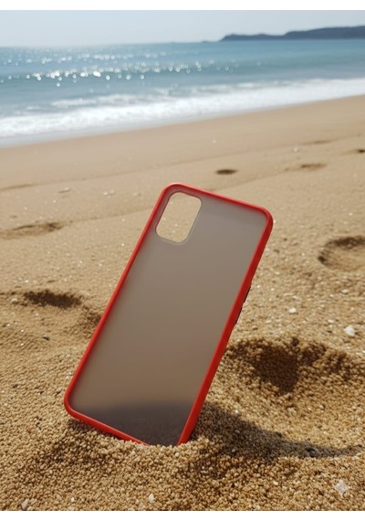 Oppo A92 / Oppo A72 / Oppo A52 Kılıf Fri Mat Yüzey Renkli Kenar Kılıf Kırmızı