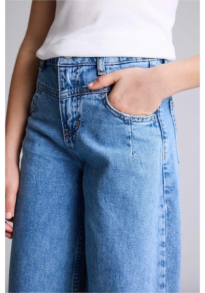 Defacto Wıde Leg Jean Pantolon Kız Çocuk H0683a826smnm28 Mavi-nm28