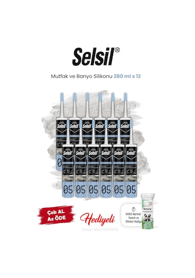 Mutfak Ve Banyo Silikonu 12 X 280 Ml Ve Rosie
