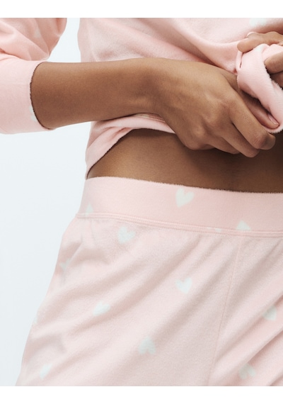 Marks & Spencer Polar Baskılı Pijama Takımı T37004626F Pembe