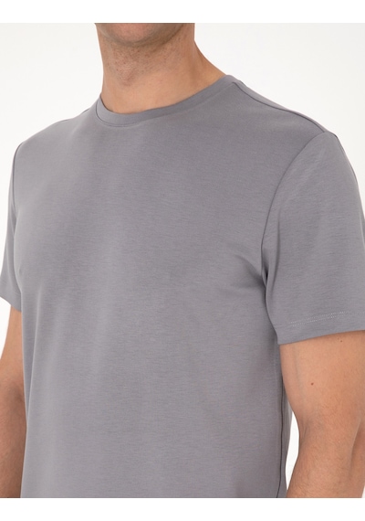 Pierre Cardin Erkek Gri Tişört 50308037-vr024 Gri