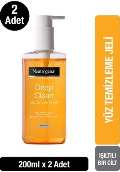 Neutrogena Deep Clean Yüz Temizleme Jeli 200 ML x 2