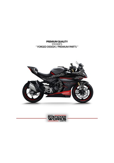Cfmoto 450sr Forged Karbon Kaplama Tüm Bölümler Sticker Etiket Modeli