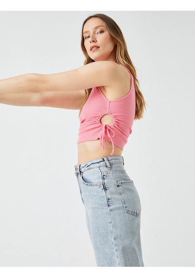 Koton Crop Atlet Pencere Detaylı Bisiklet Yaka Pamuklu Pembe 2sak10414ek Gül Koton Crop Atlet Pencere Detaylı Bisiklet Yaka Pamuklu Pembe 2sak10414ek Gül