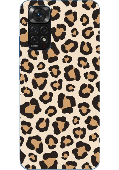 Redmi Note 11-11s Uyumlu Vahşi Zarafet Leopar Desenli Baskılı Silikon Kılıf Renkli