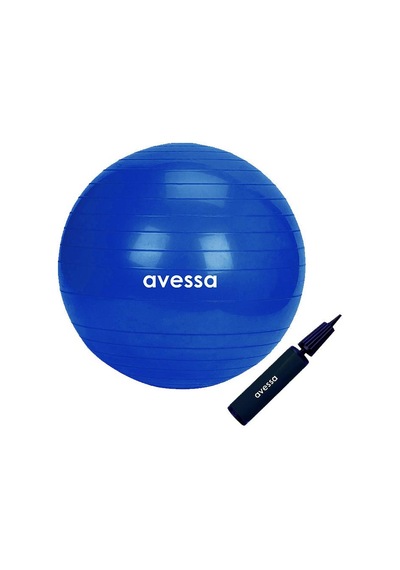 Avessa Pilates Topu 55 cm Gri Pompalı