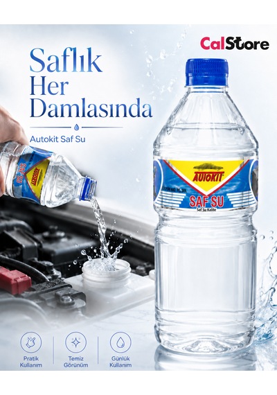 Autokit Saf Su 1 Litre Akü Ve Radyatör Tamamlama Suyu