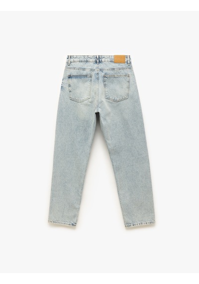 Koton Normal Bel Cep Detaylı Pamuklu Vintage Straight Fit Jean Pantolon Açık İndigo 5sam40108nd Açık İndigo Koton Normal Bel Cep Detaylı Pamuklu Vintage Straight Fit Jean Pantolon Açık İndigo 5sam40108nd Açık İndigo