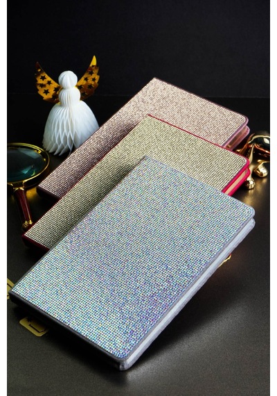 Diamont- Sert Kapak Defter A5 , 100 Gr. 80 Yap. Ivory. Çiz..altın Altın