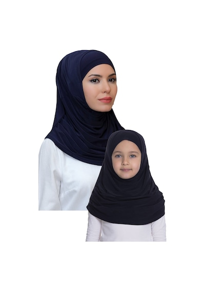 Hürrem Bone Lacivert Pratik Anne Kız Kombin Tesettür Eşarp Sandy Kendinden Boneli 129078 02 Lacivert
