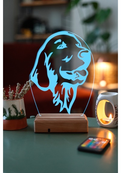 Özel Üretim Dil Çıkartan Köpek Hediyelik 3D Led Gece Lamba
