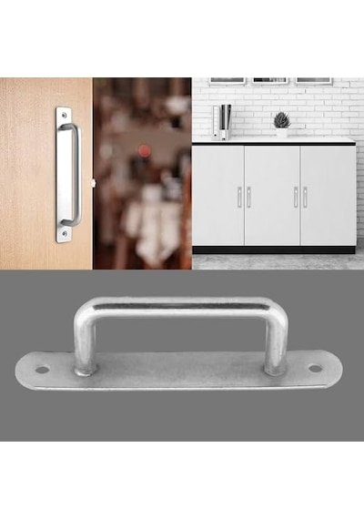 Badem10 Saclı El Tutamagı Çekme Kolu Kapı Tutma Kulbu 18,5 Cm Krom Metal Kulp Kapı Tutamağı