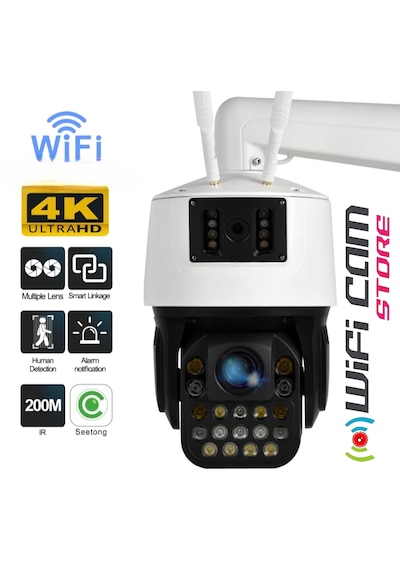 Çift Kameralı 42x Optik Zoom Dev Metal Kasa Wıfı Kamera