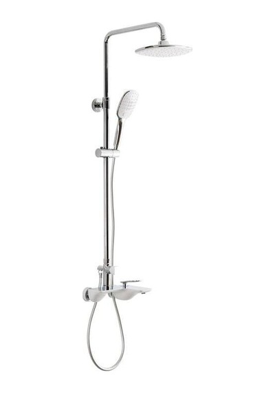 Fontana - Krom&beyaz Duş Ünitesi Outlet - Fg-1554- Krom