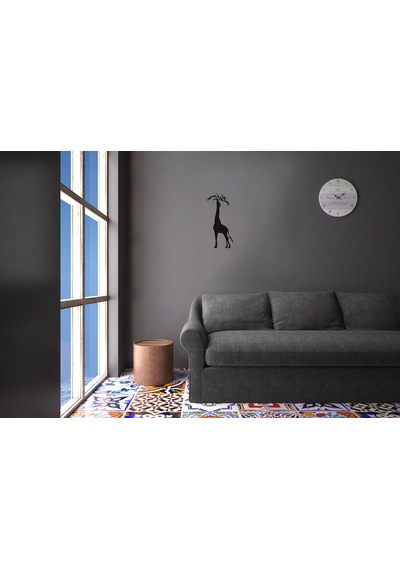 Zürafa Folyo Sticker 130cm Uzunluk Siyah