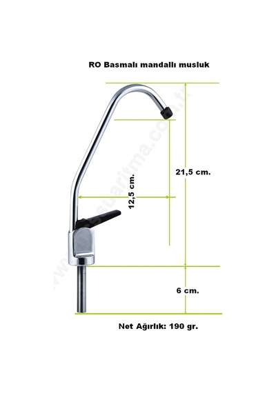 Ro Su Arıtma Musluğu. Basmalı Tip Gümüş