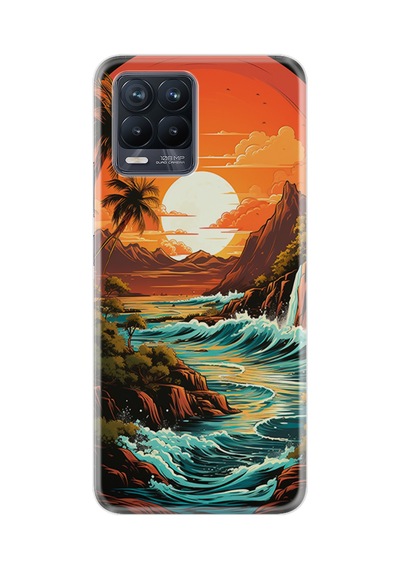 Realme 8 - 8 Pro Kılıf Boutique Baskılı Resimli Retro Mountain Pcode -079
