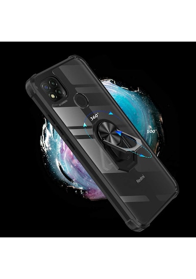 Xiaomi Redmi 9C Kılıf Şeffaf Sararmaz Yüzüklü Mola Kapak
