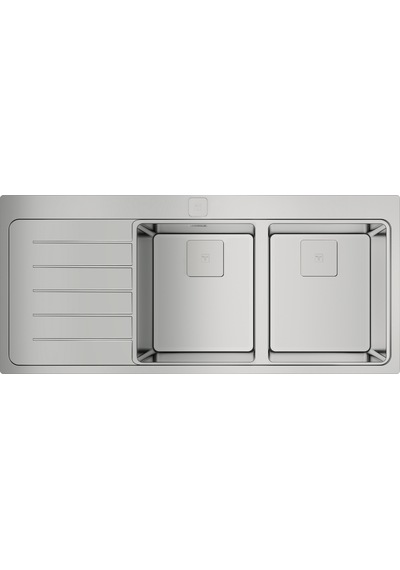 Teka Zenit Rs15 2B 1D Auto - Ankastre Kumanda Sifonlu Sol Damlalıklı Eviye - Paslanmaz Çelik - 116 CM - 115160005