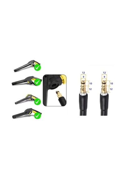 Karcher K2 K3 K4 K5 K6 K7 Uyumlu Yüksek Basınçlı Yıkama Hortumu 6 Metre Uzunluk
