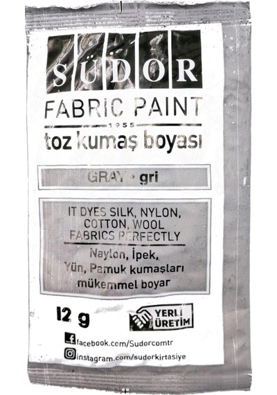 Südor Toz Kumaş Boyası 12Gr Gri