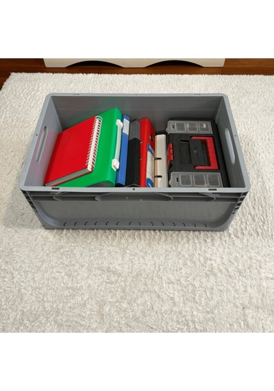 Alpbx 1.kalite Gri Plastik Kasa 60x40x22 Cm - Kutu 44 Litre Gri