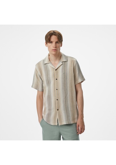Nautica Erkek Bej Classic Fit Çizgili Gömlek W55414t Bej