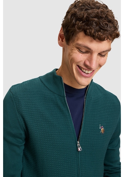 U.S. Polo Assn. Erkek Yeşil Fermuarlı Slim Fit Basic Triko Hırka 50328871-vr060 Eden Green U.S. Polo Assn. Erkek Yeşil Fermuarlı Slim Fit Basic Triko Hırka 50328871-vr060 Eden Green