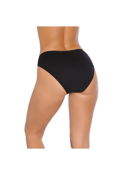Hepsine Rakip 6'lı Tutku Kadın Pamuklu Fiyonklu İnce Bel Bikini Külot Seti Siyah