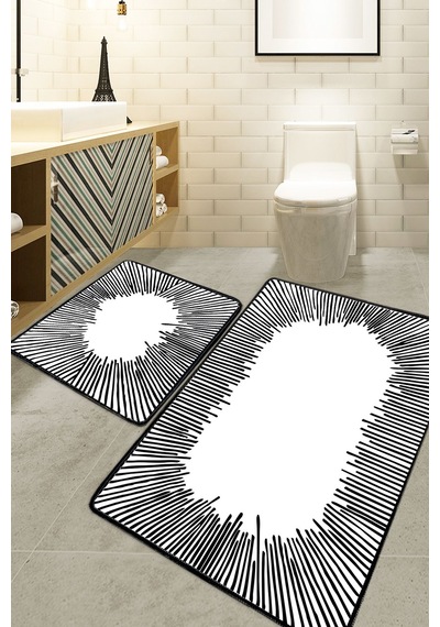 Somber Siyah 60x100 Cm Banyo Paspası Djt Renkli