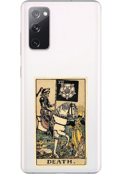 Samsung Galaxy S20 Fe Uyumlu Şeffaf Kılıf Death Tasarımlı