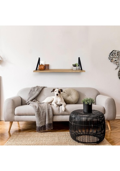 Duvar Rafı, Dekoratif Duvar Rafı, Masif Kayın Modern Duvar Rafı - 69 Cm