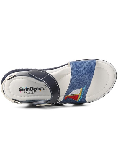 Ayakmod Şng 1540-f Lacivert-beyaz-kot Erkek Çocuk Sandalet 001
