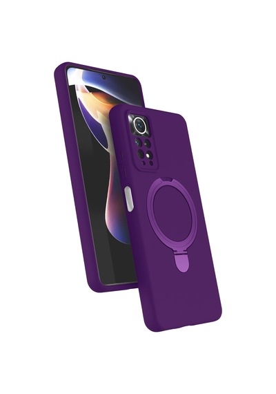 Newface - 336 - Xiaomi Redmi Note 12 Pro 4g Regal Magsafe Standlı Kapak - - Glblseme - Derin Mor Diğer