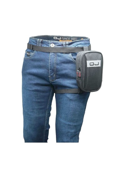 Oj Mini Track Motosiklet Bacak Çantası Siyah
