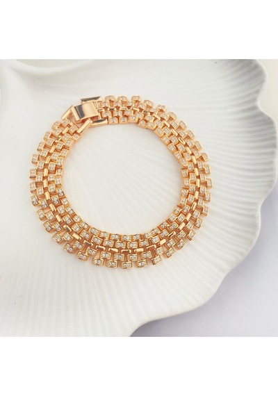 Hasır Bileklik Kuyumcu Model Zirkon Taşlı Çelik Kararmaz Xuping Vip Seri Yüksek Kalite Rose Gold