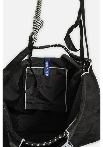 K&s Büyük Boy Desenli Tote Çanta Siyah