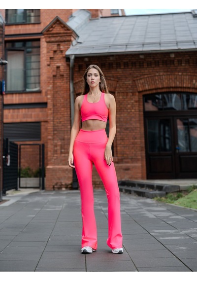 Lismina Neon Pembe İspanyol Paça Tayt