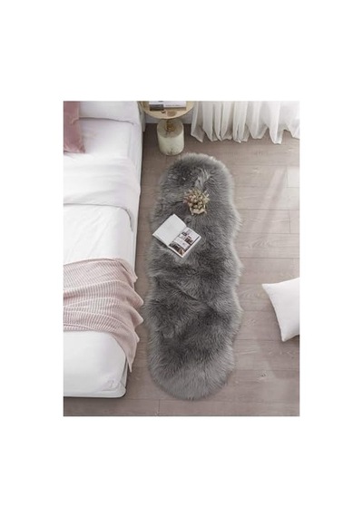 Tr Koyu Gri Kilim Halı Çift Taraflı Makinede Yıkanabilir Mutfak Balkon Banyo Kilimi Diğer