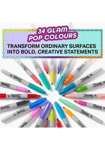Sharpıe Fine Glam Pop Permanent Markör 34lü Bls