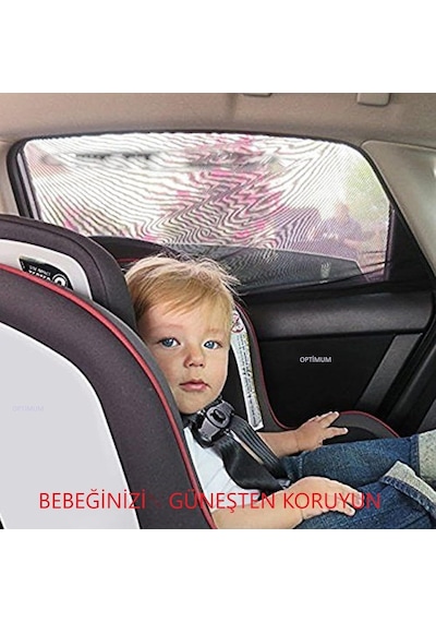 Oto Yan Cam Tül Perde Araba Bebek Çocuklar İçin Güneşlik Gölgelik Örtü Araç Çocuk Uv Güneş Koruması Genel
