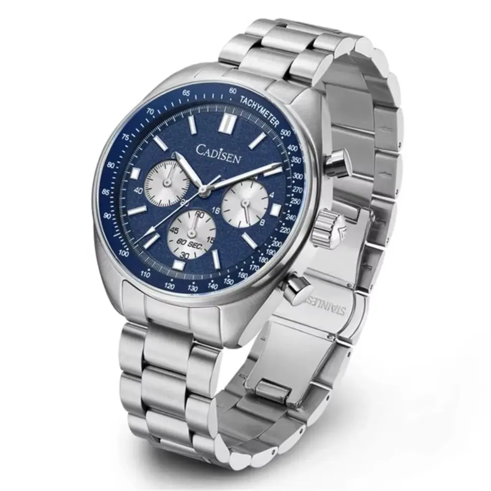 Cadisen C7063 40mm Safir Erkek Kol Saati Mavi